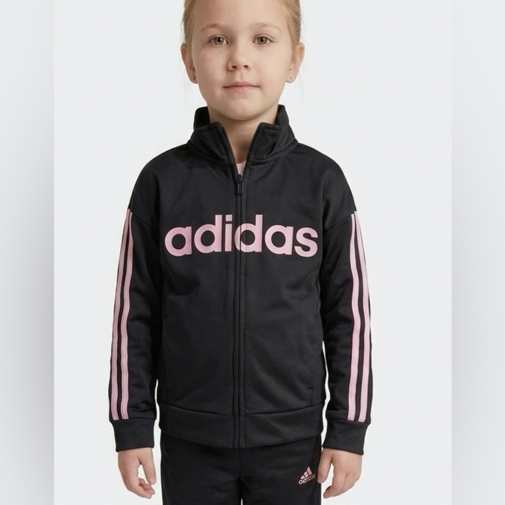 ADIDAS Girls Full-Zip Track Jacket | Size 5 Pink